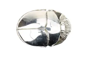 Silver Plated Sculpted Scarab Buckle 40mm