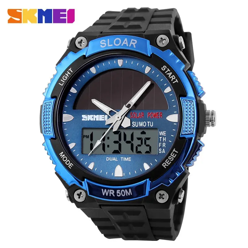 SKMEI 1049 Quartz Digital Watch Solar Powered Outdoor Complete Calendar