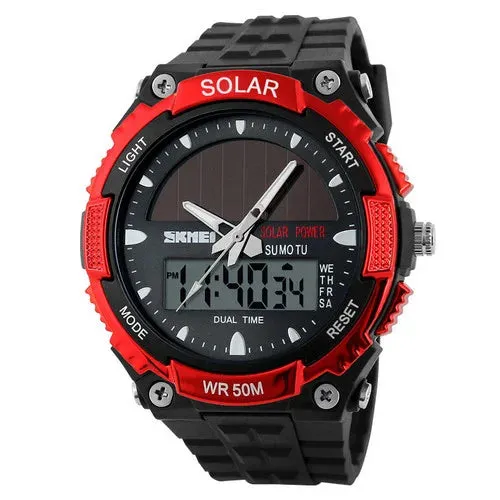 SKMEI 1049 Quartz Digital Watch Solar Powered Outdoor Complete Calendar