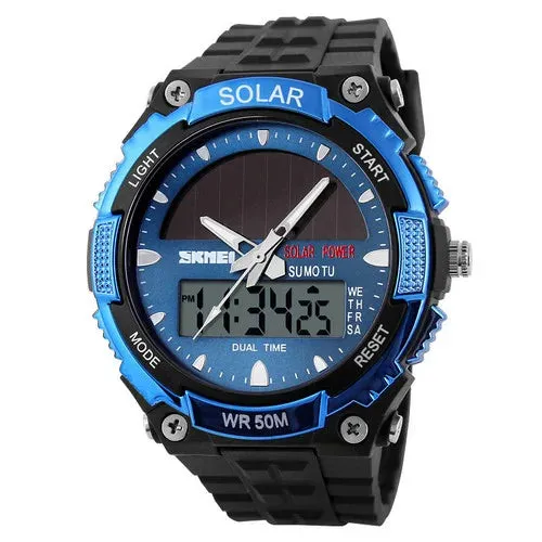SKMEI 1049 Quartz Digital Watch Solar Powered Outdoor Complete Calendar