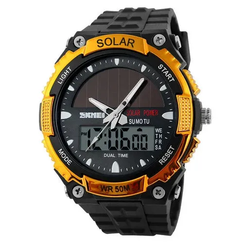 SKMEI 1049 Quartz Digital Watch Solar Powered Outdoor Complete Calendar