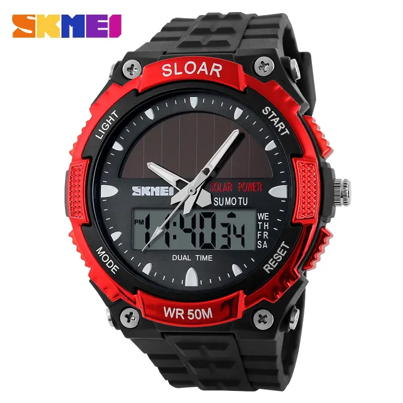 SKMEI 1049 Quartz Digital Watch Solar Powered Outdoor Complete Calendar