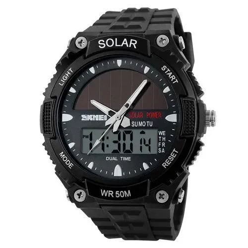 SKMEI 1049 Quartz Digital Watch Solar Powered Outdoor Complete Calendar
