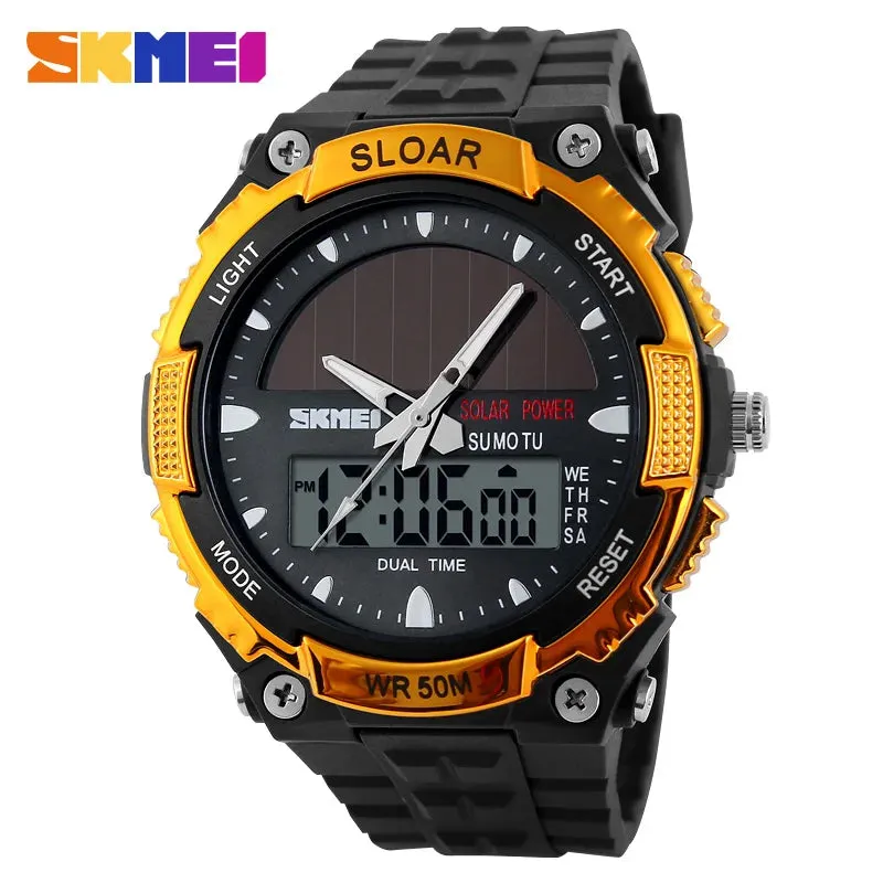 SKMEI 1049 Quartz Digital Watch Solar Powered Outdoor Complete Calendar