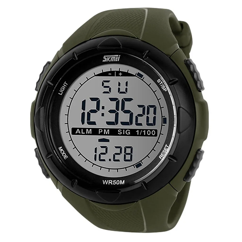 SKMEI Fashion Simple Sport Watch Men Military Watches Alarm Clock Shock Resistant Waterproof Digital Watch Reloj Hombre 1025