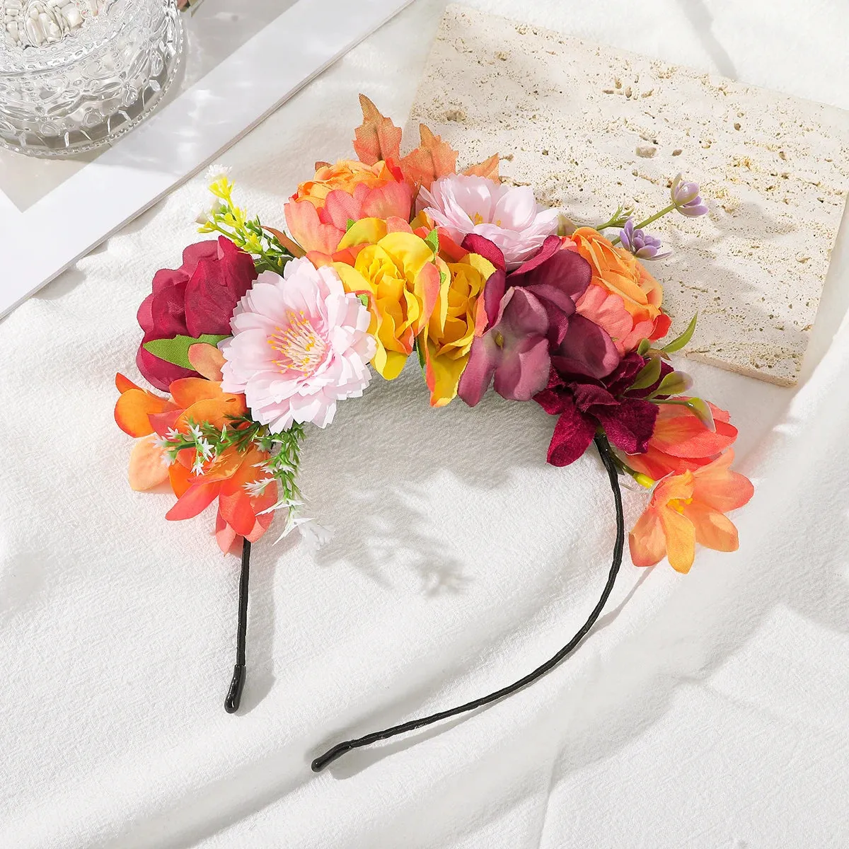 Spring Bohemia Flower Hair Fascinator Festival Headband