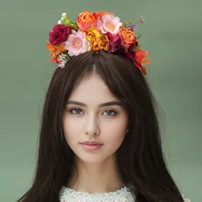Spring Bohemia Flower Hair Fascinator Festival Headband