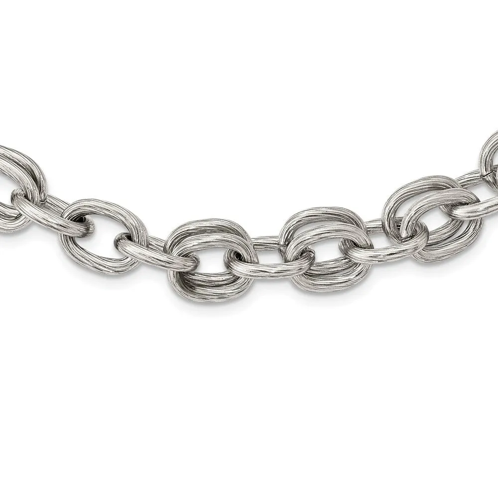 Stainless Steel Multiple Links 22in Necklace