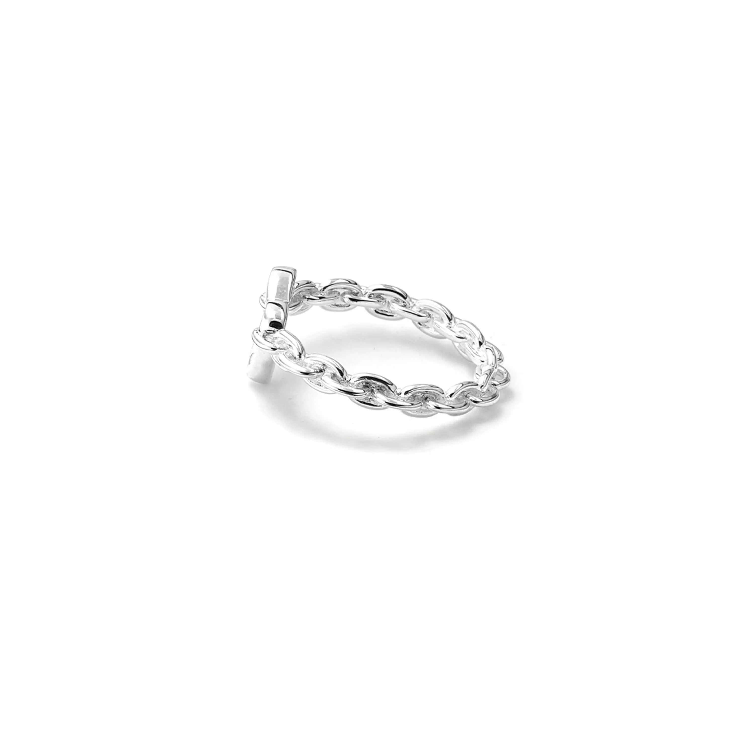 Stolen Girlfriends Club Melted Heart Chain Ring - Sterling Silver