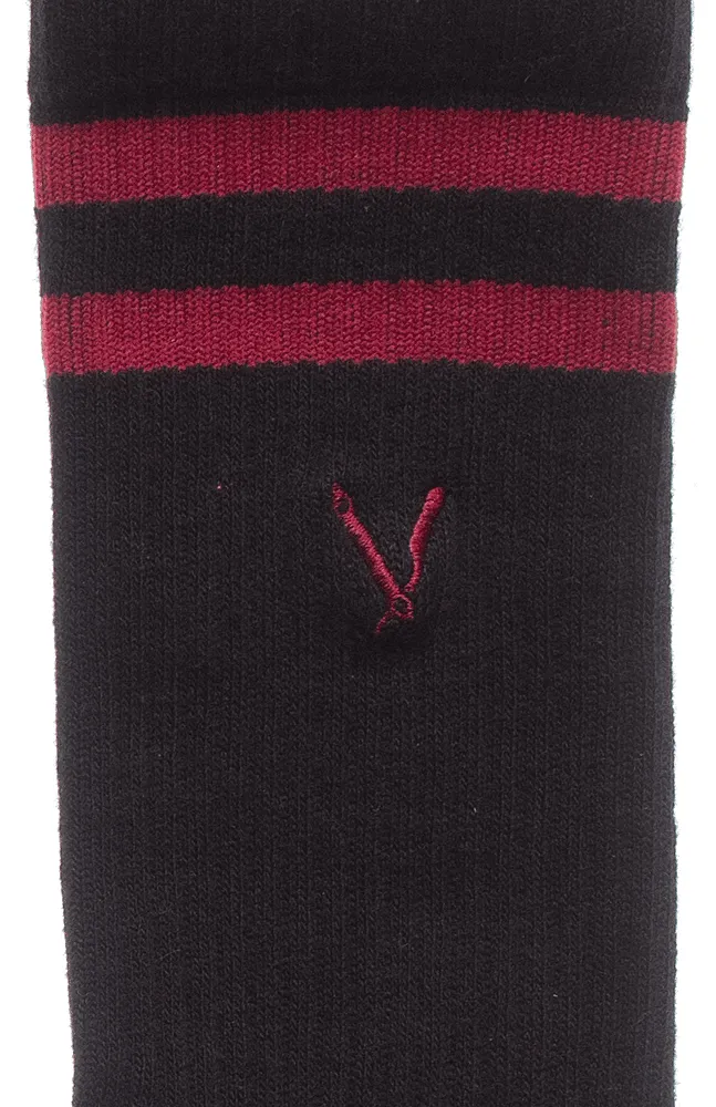 Straight Razor Embroidered Socks