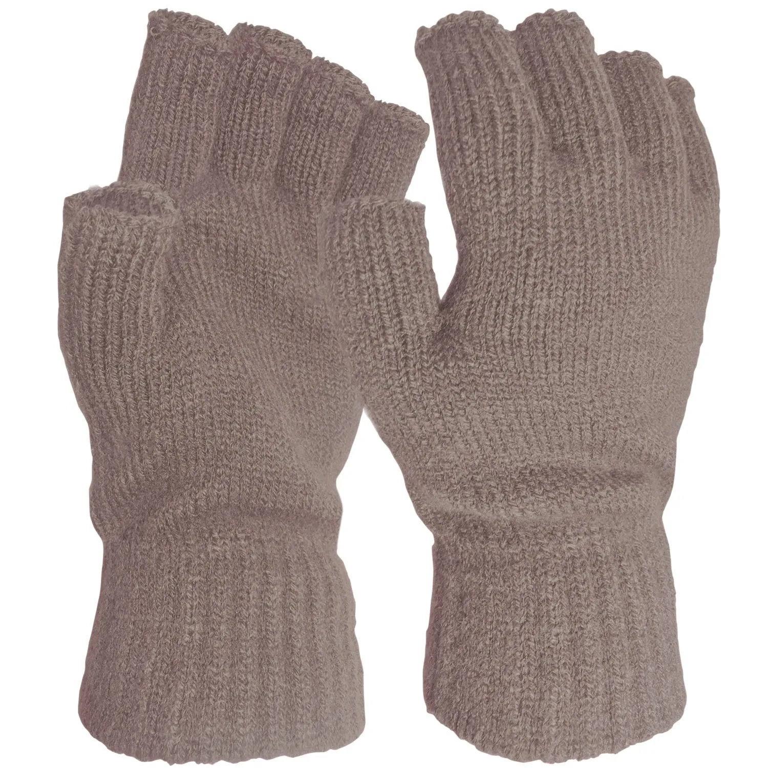 Super Soft Fine Knit Fingerless Winter Gloves