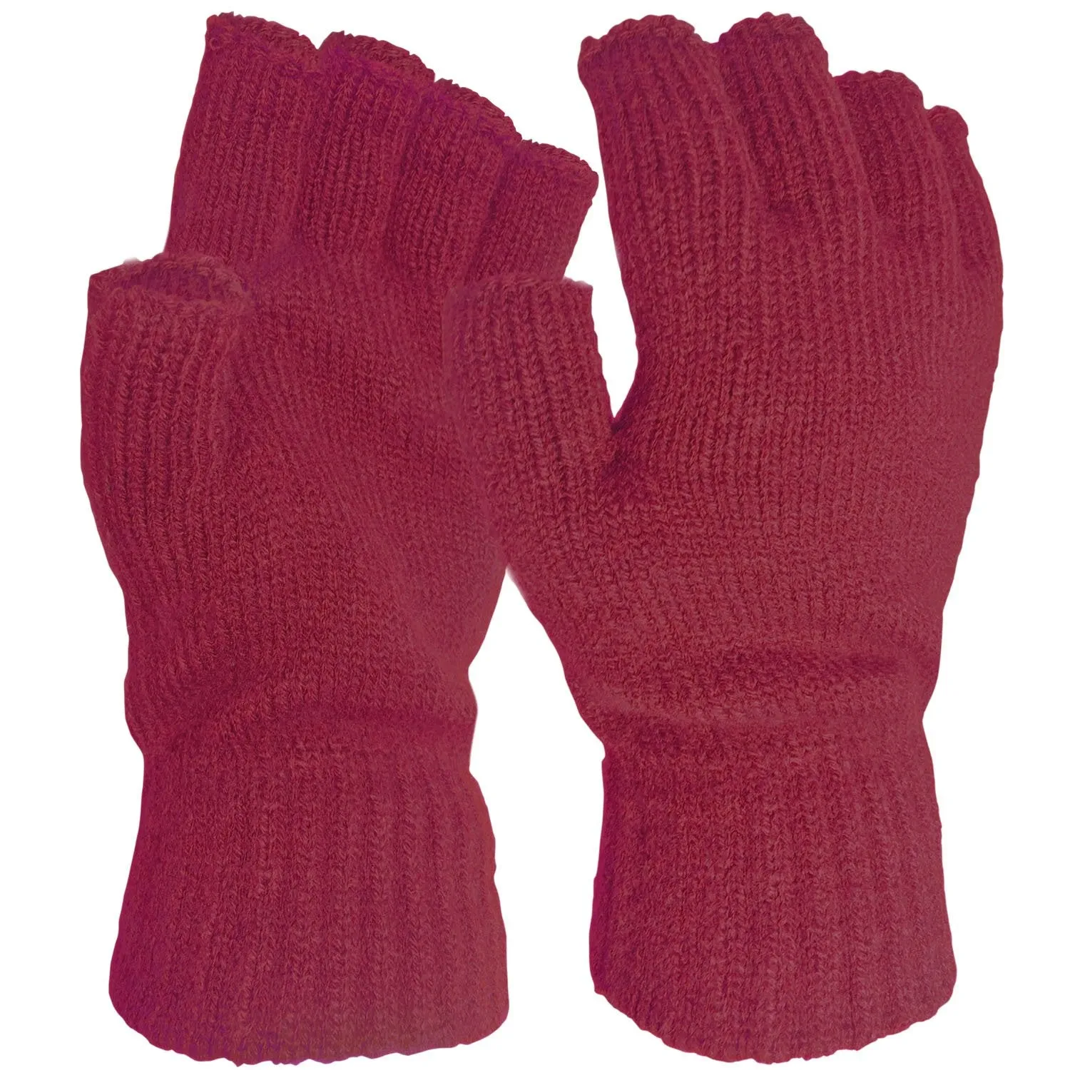 Super Soft Fine Knit Fingerless Winter Gloves