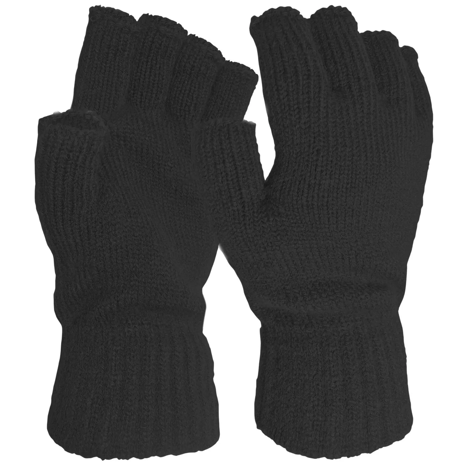 Super Soft Fine Knit Fingerless Winter Gloves