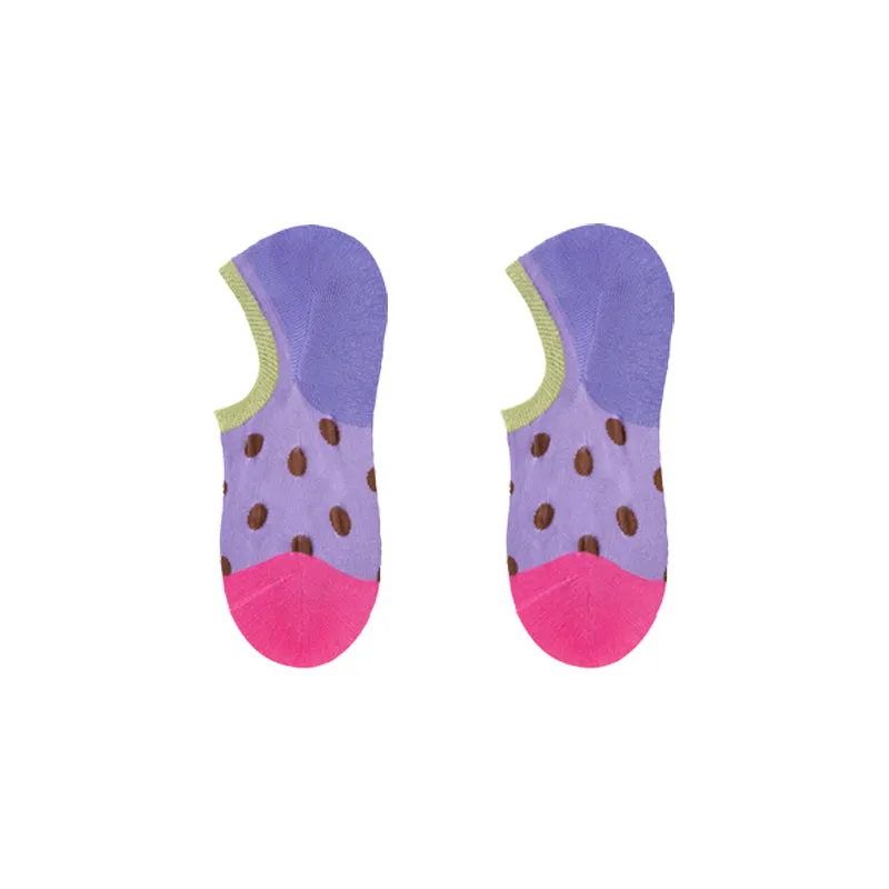 Sweetnana 5-Pack "Star Lobster" Series Women’s Seamless Low Cut No-Show Socks - Cozy, Cute Ankle Socks with Non-Slip Design, Perfect for All-Day Wear.