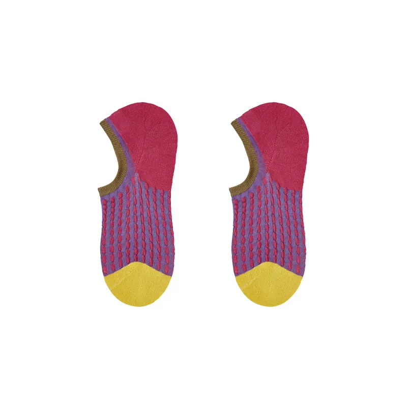 Sweetnana 5-Pack "Star Lobster" Series Women’s Seamless Low Cut No-Show Socks - Cozy, Cute Ankle Socks with Non-Slip Design, Perfect for All-Day Wear.