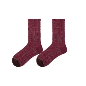 Sweetnana F/W Vintage Socks for Women, Colorful Silk Glitter Design, Fashion Warm Crew Socks
