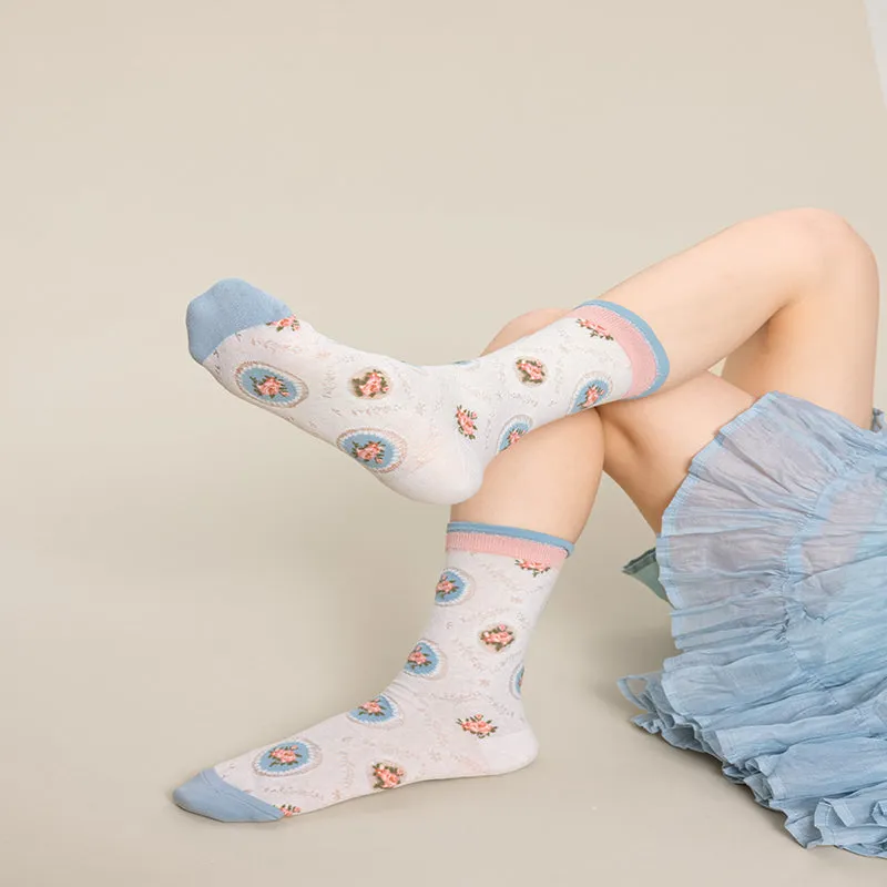Sweetnana Women’s Cotton Crew Socks, Featuring Ultra-Thin Glass Sock Design for a Soft and Cozy Fit, Perfect for Everyday Wear
