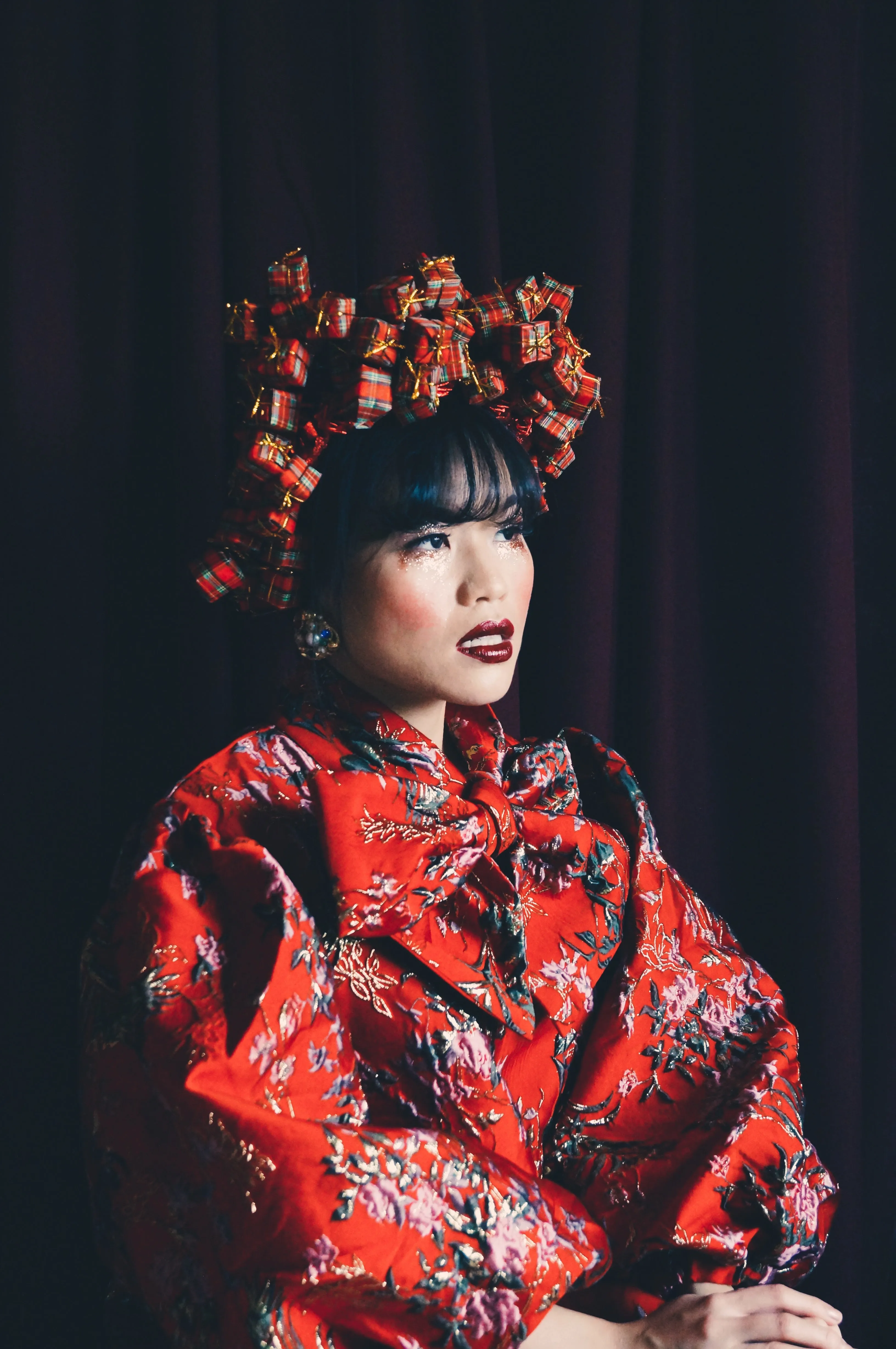 Tartan Christmas Present Novelty headdress