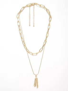 Textured Pendant Necklace