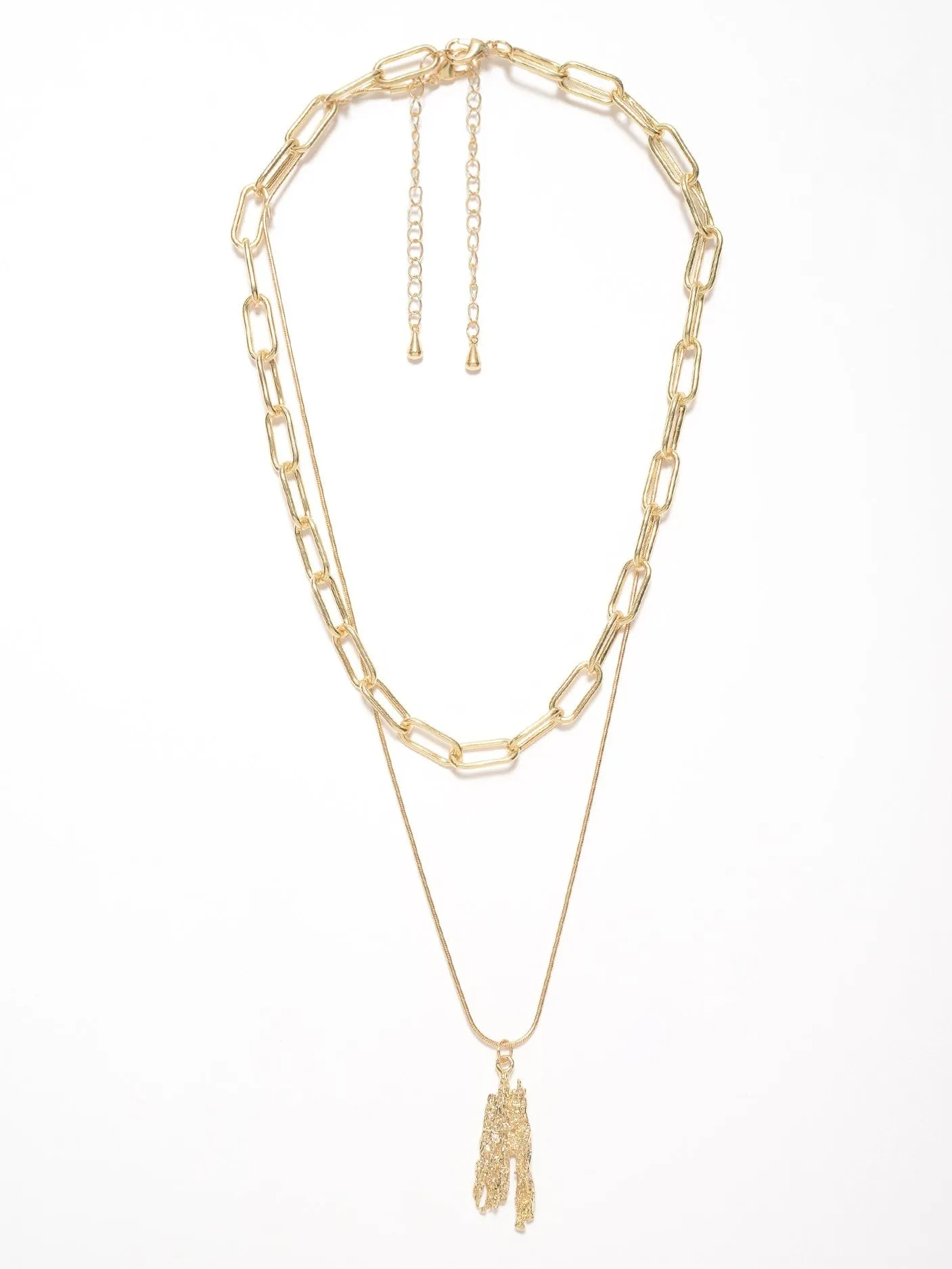 Textured Pendant Necklace