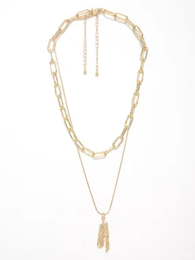 Textured Pendant Necklace
