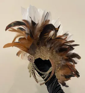 The Cabaret Deluxe Feather Mohawk Headpiece • Burner Festival  Burlesque Performance Headdress