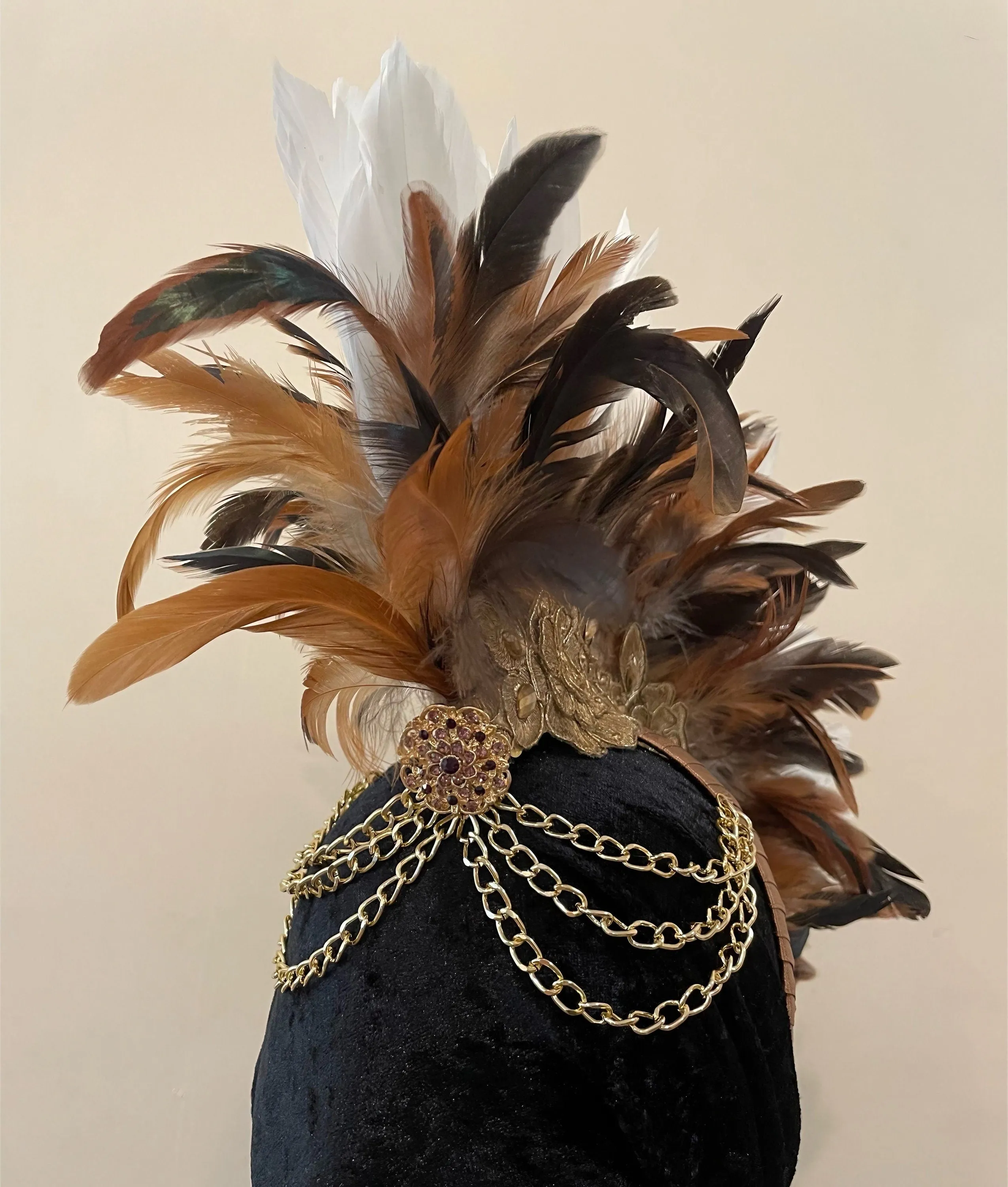 The Cabaret Deluxe Feather Mohawk Headpiece • Burner Festival  Burlesque Performance Headdress