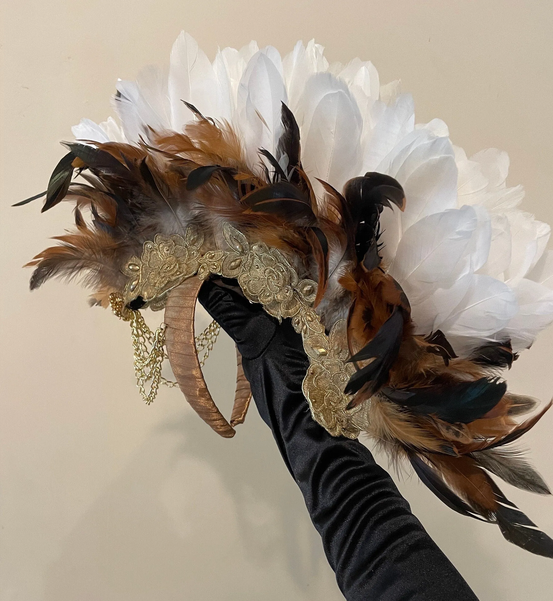 The Cabaret Deluxe Feather Mohawk Headpiece • Burner Festival  Burlesque Performance Headdress