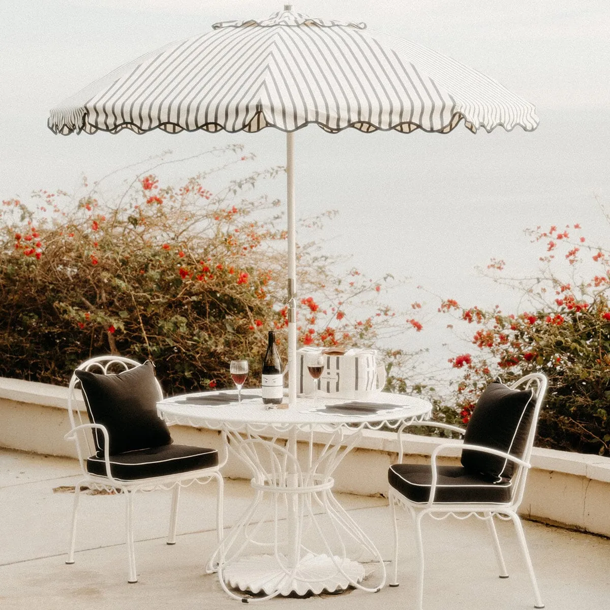 The Club Umbrella - Monaco Black Stripe