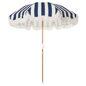 The Holiday Beach Umbrella - Navy Crew Stripe