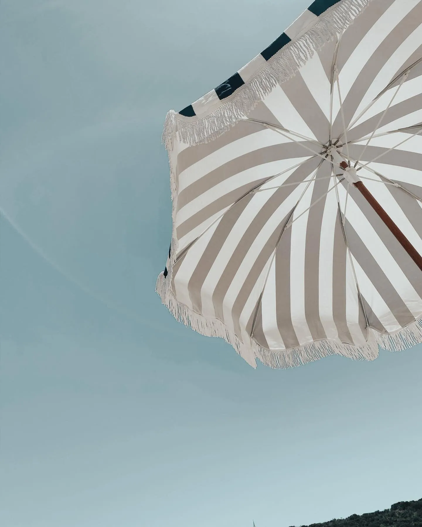 The Holiday Beach Umbrella - Navy Crew Stripe