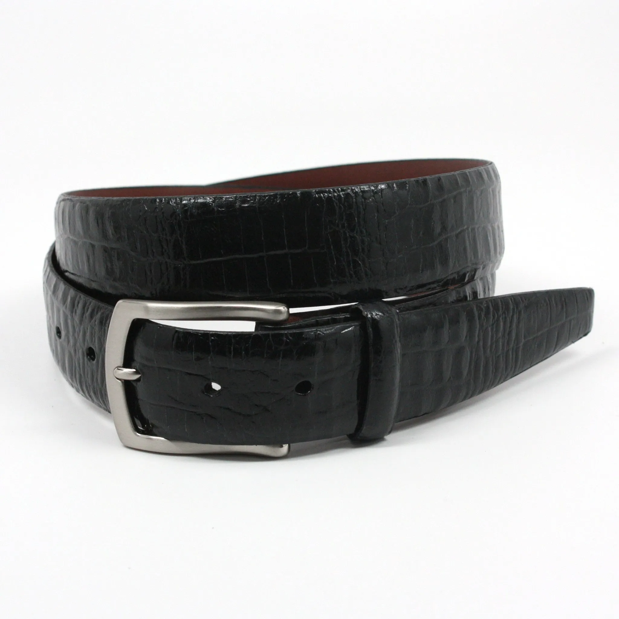 Torino Embossed Alligator Calfskin Belt