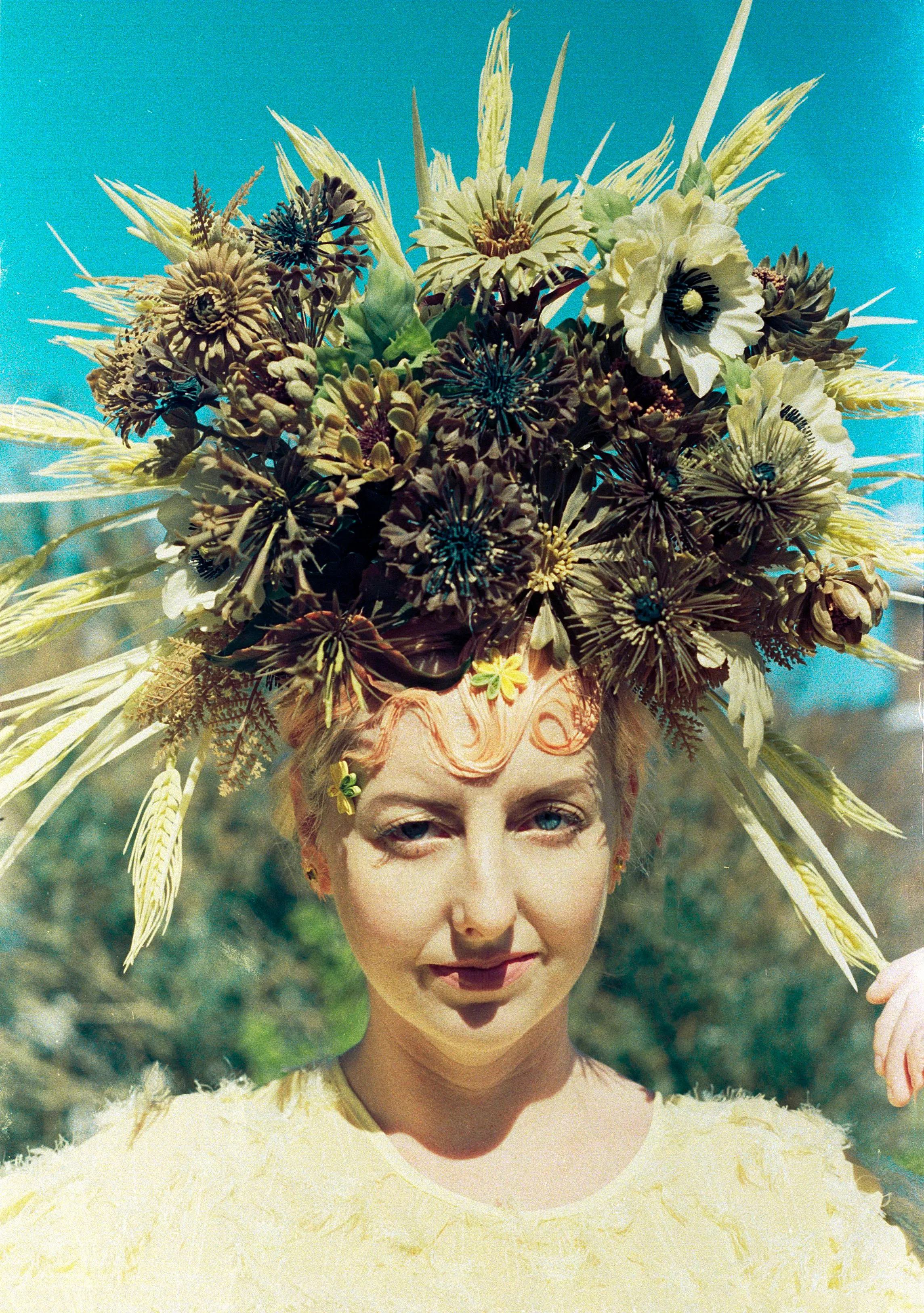 Tribal Brown wild flower Crown Burning man Festival Headdress