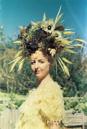 Tribal Brown wild flower Crown Burning man Festival Headdress