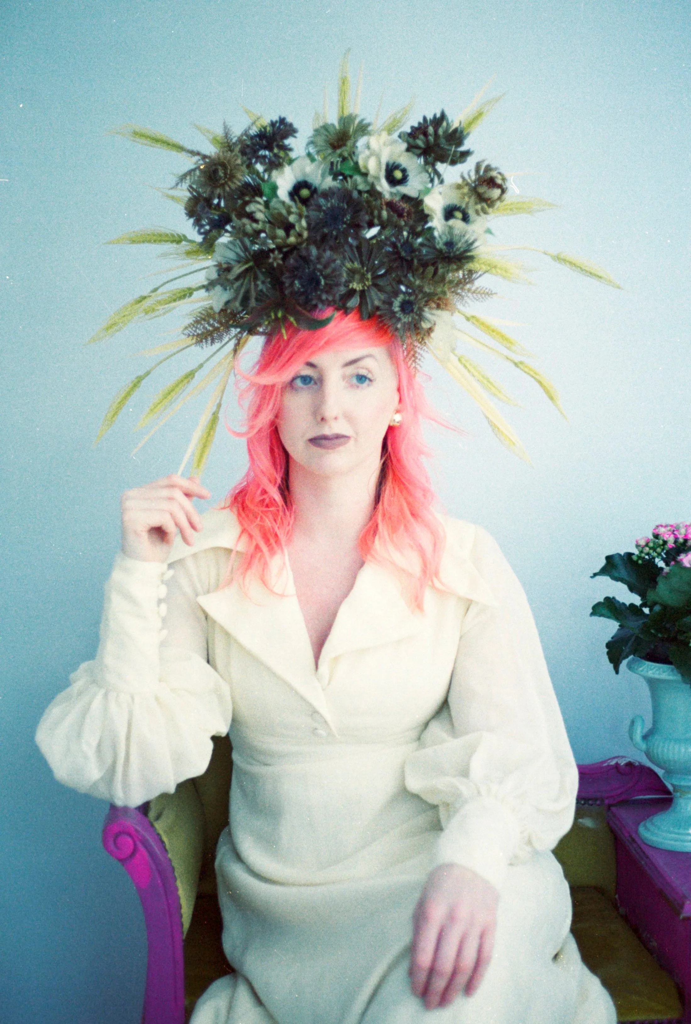 Tribal Brown wild flower Crown Burning man Festival Headdress