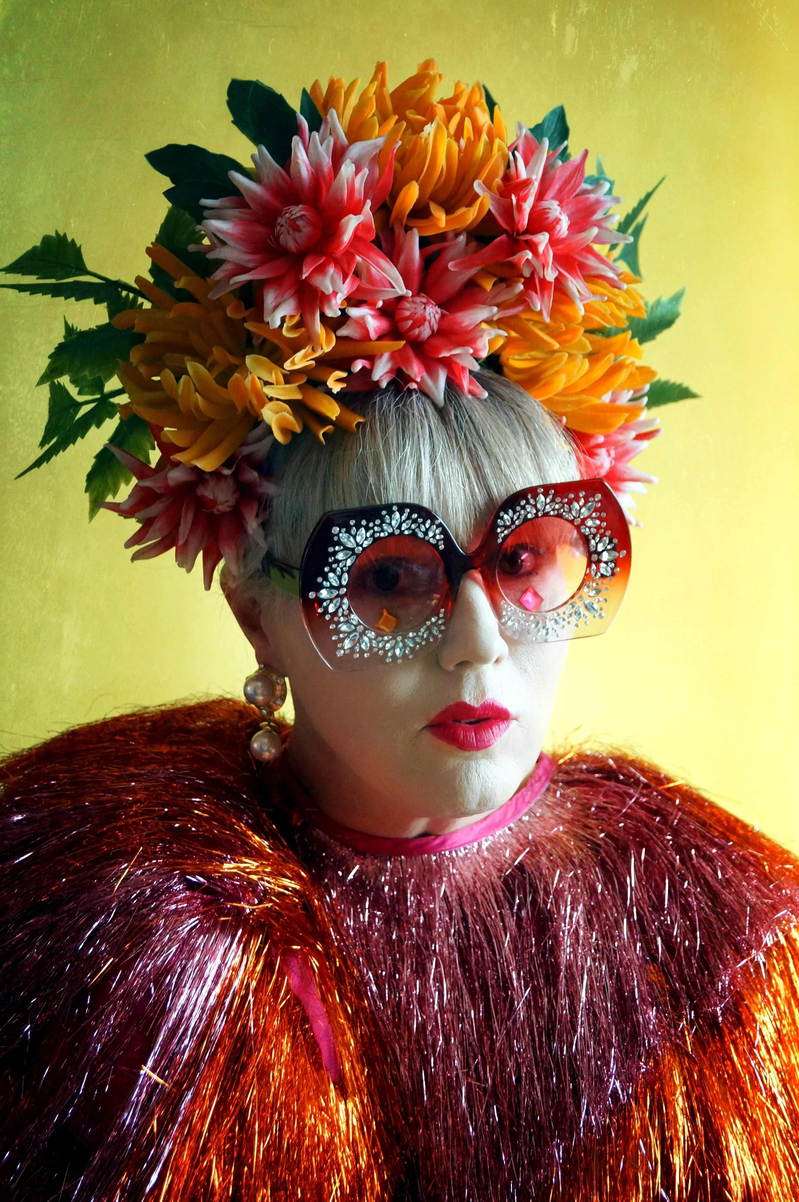 Tropical Burning man Festival Priscilla Headdress