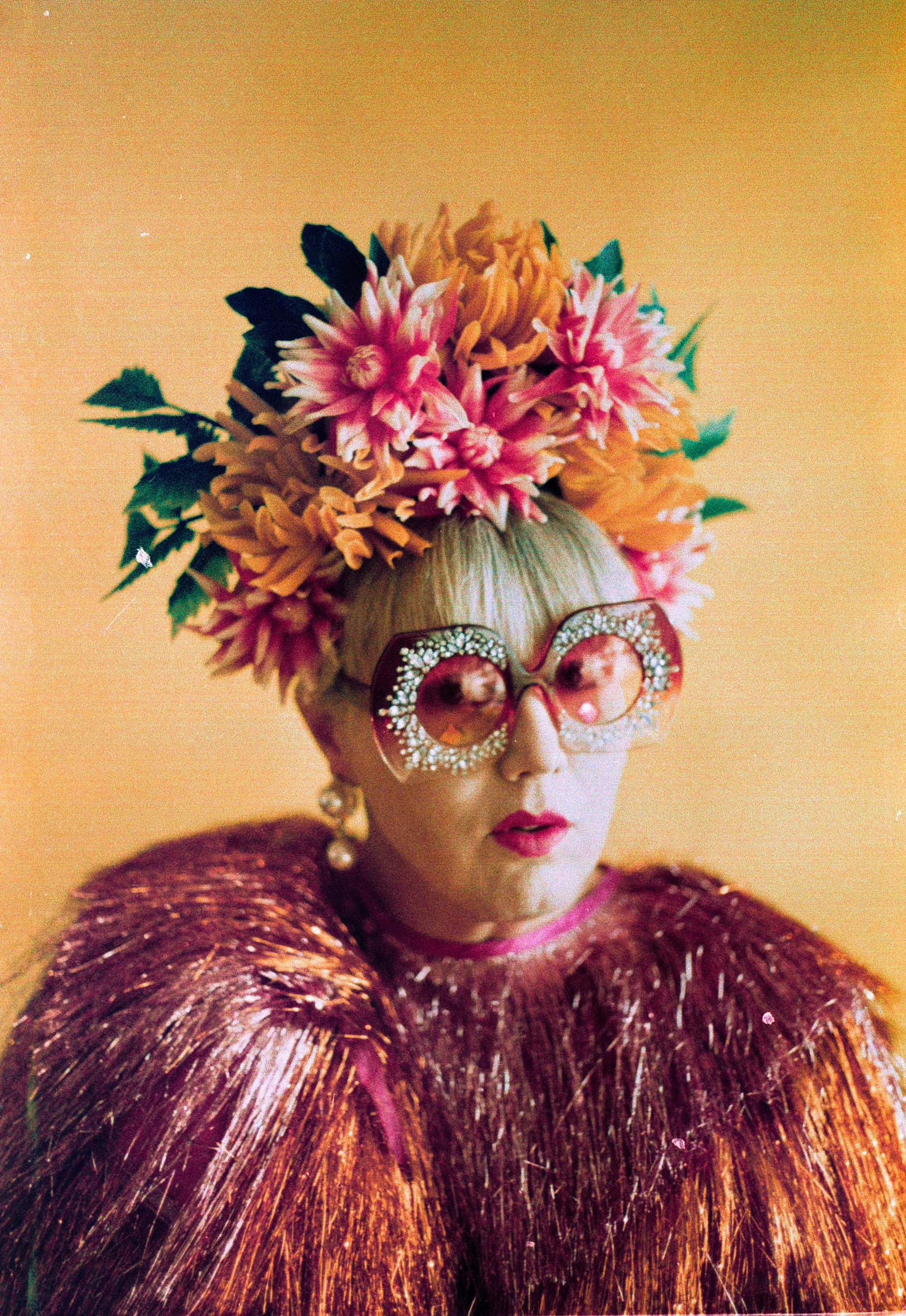 Tropical Burning man Festival Priscilla Headdress