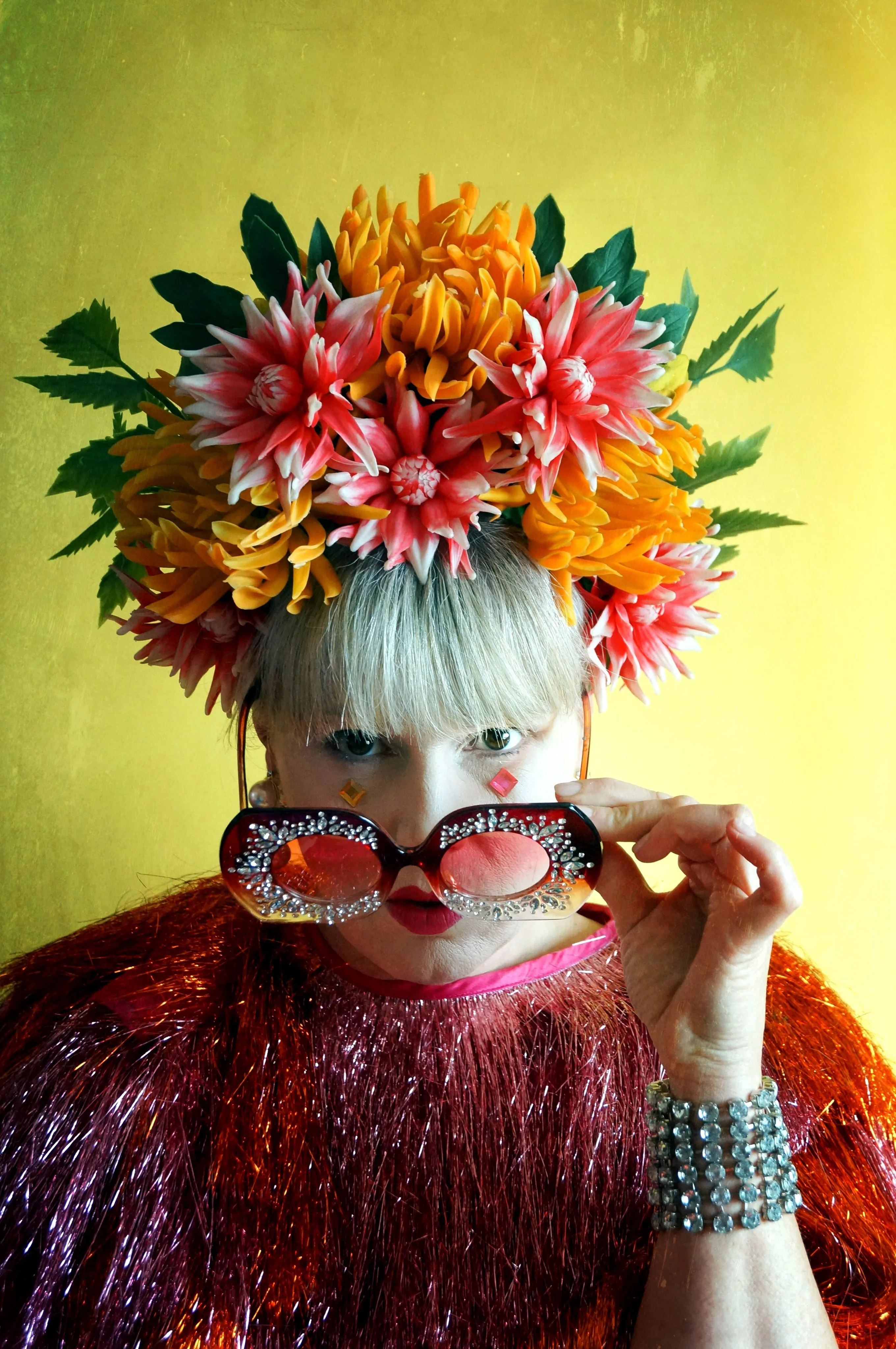 Tropical Burning man Festival Priscilla Headdress