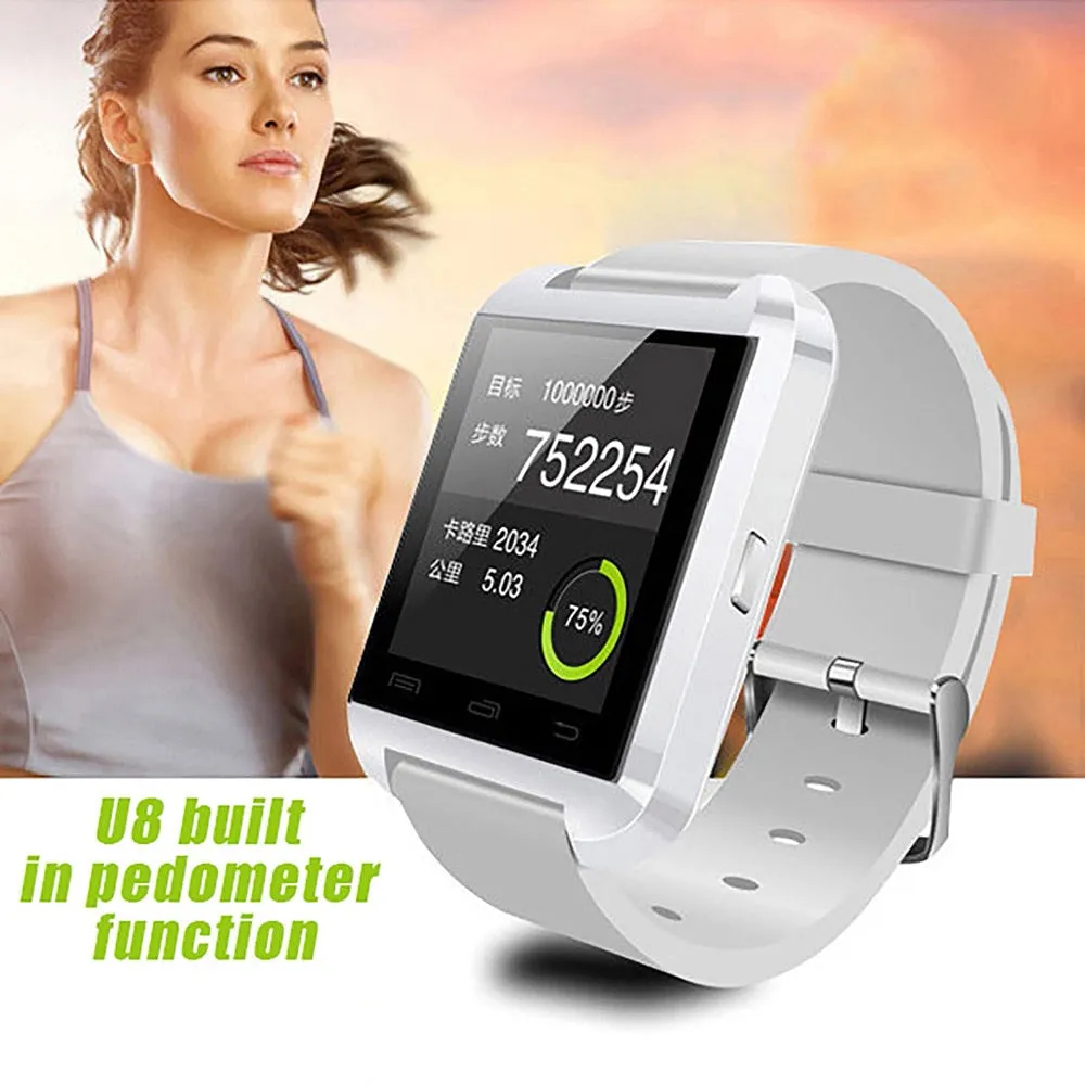 U8 Digital Watch Men Bluetooth Smartwatch Sport Tracker Digital Wristwatches Women Reloj Inteligente Clocks for Android Xiaomi