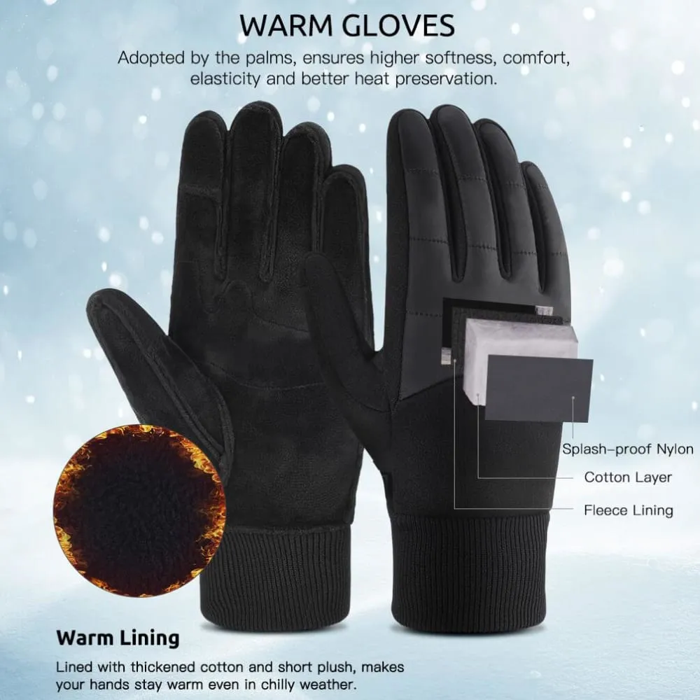 Vbiger Winter Gloves Touch Screen Gloves Anti-slip Cycling Gloves Sport Gloves
