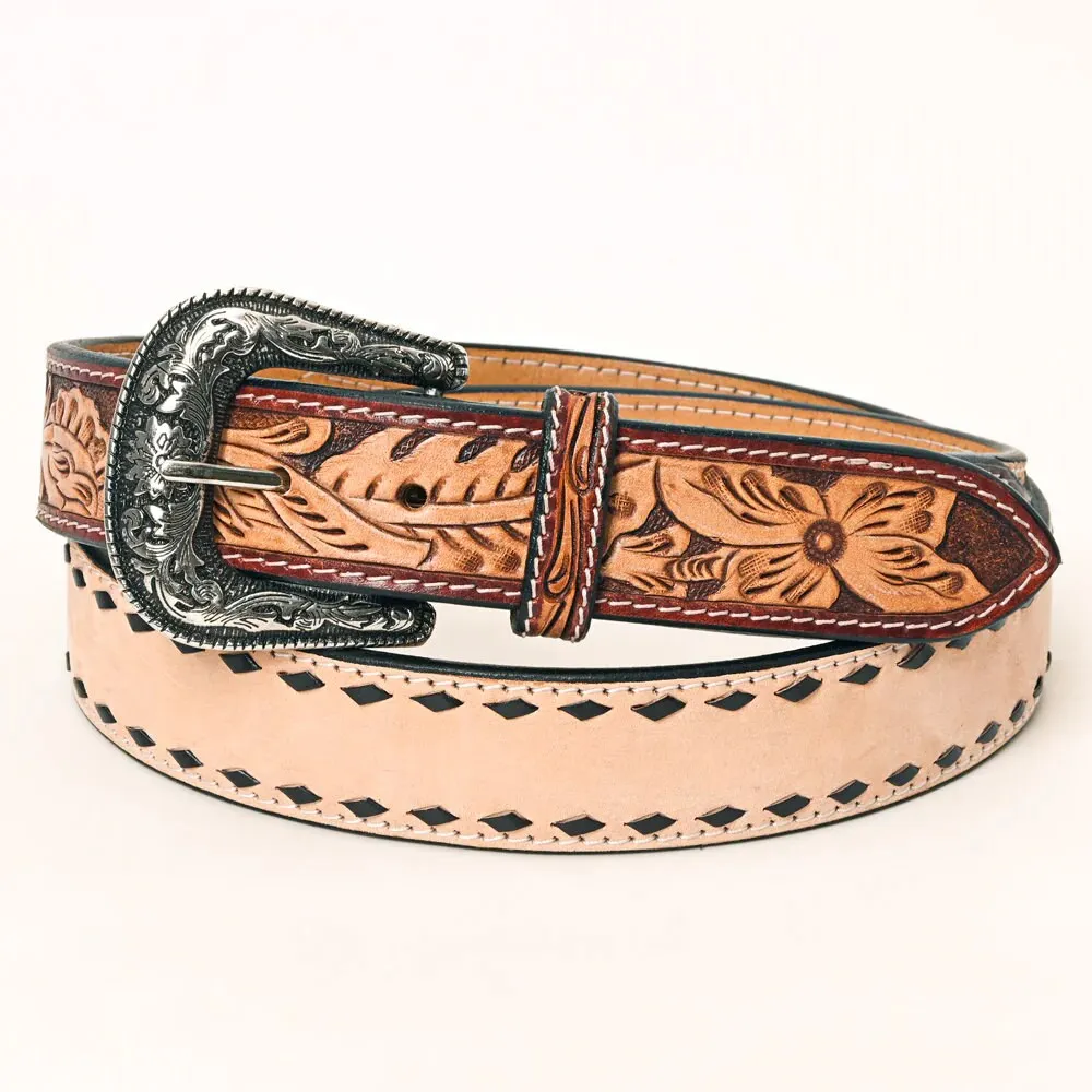 Vernon Hand Tooled Leather Belt
