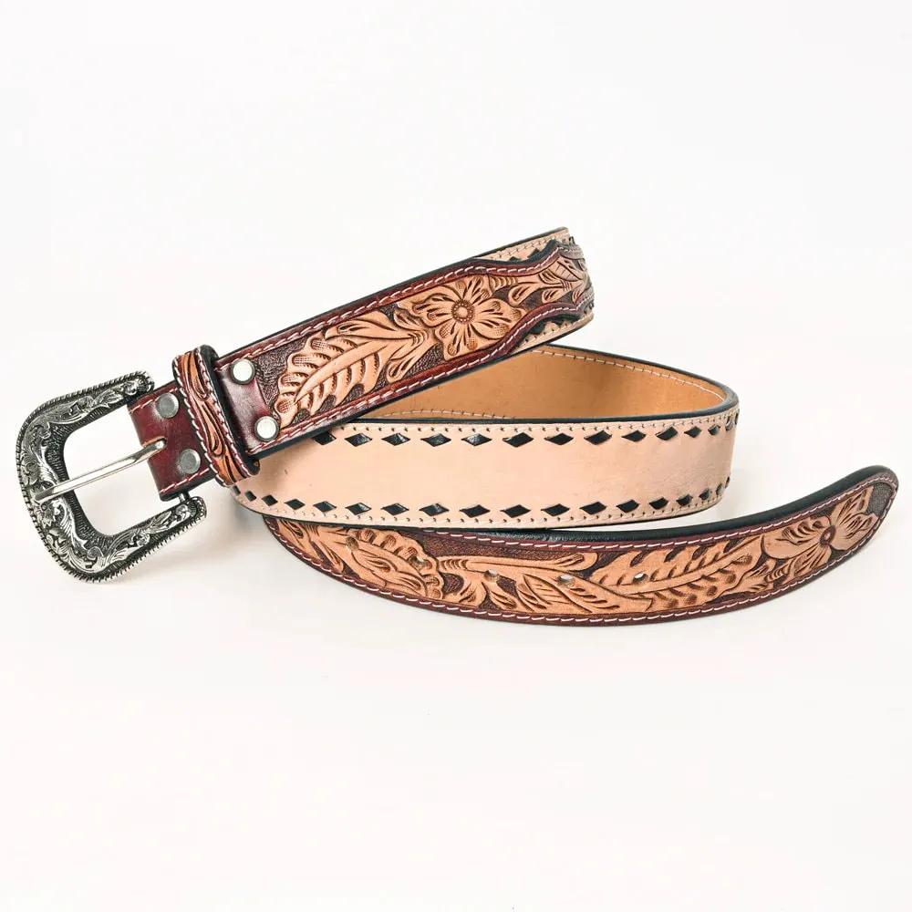 Vernon Hand Tooled Leather Belt