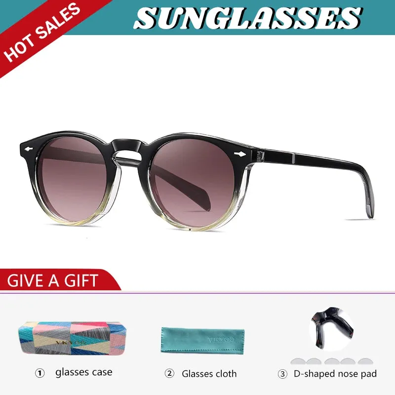 Vicky Unisex Full Rim Round Acetate Myopic Reading Glasses Polarized 31102