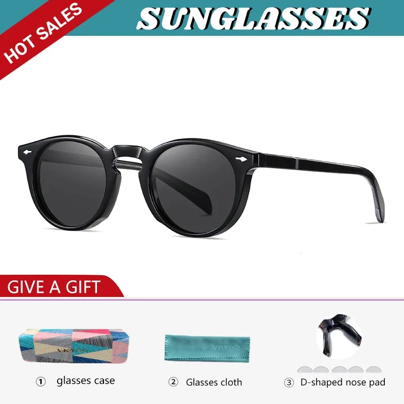 Vicky Unisex Full Rim Round Acetate Myopic Reading Glasses Polarized 31102