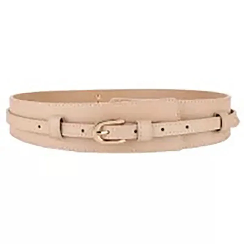 Vintage Wide Leather Pin Buckle Belt