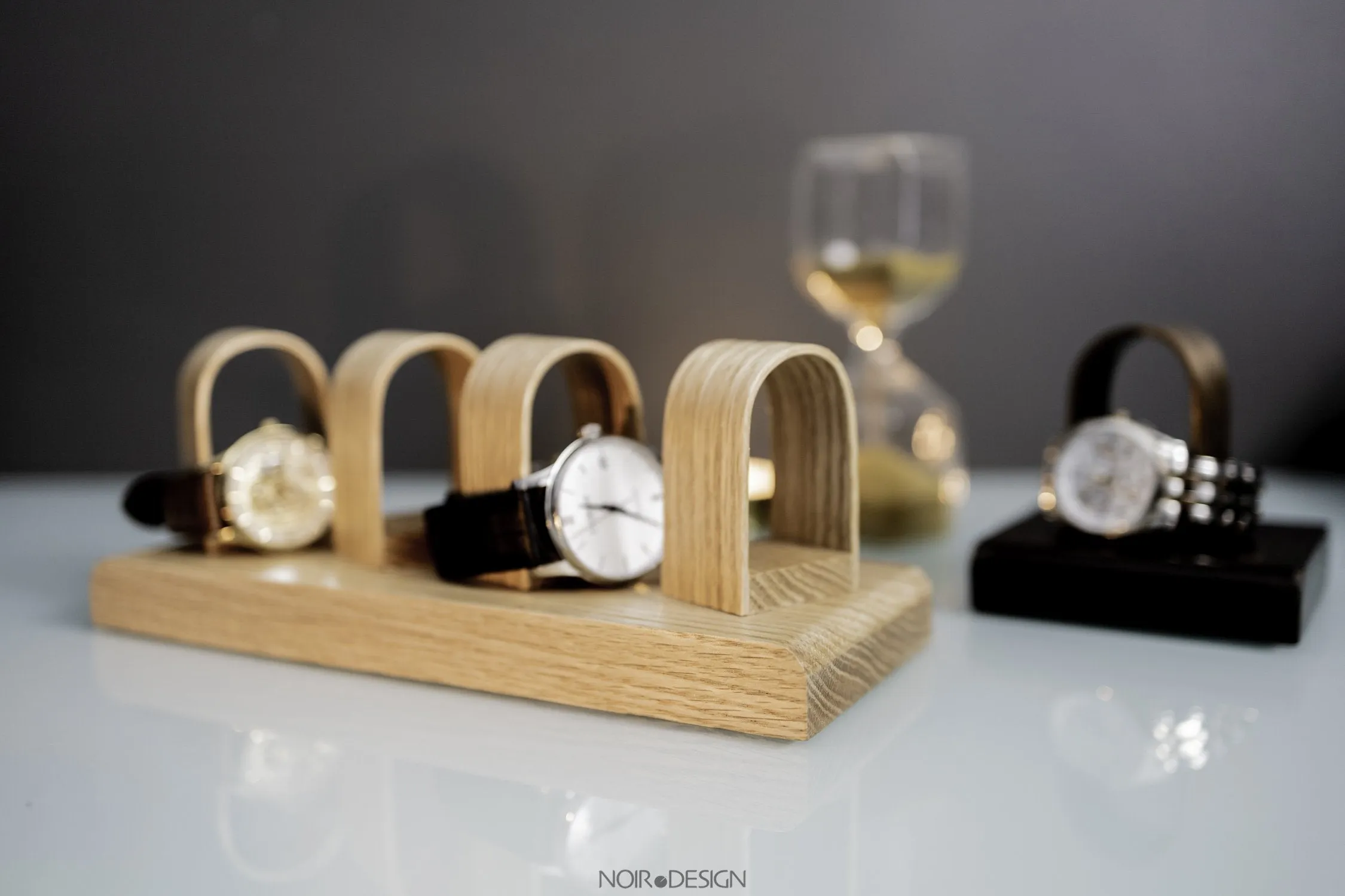 Watch Stand Display Holds 4 - Walnut