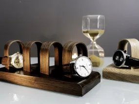 Watch Stand Display Holds 4 - Walnut