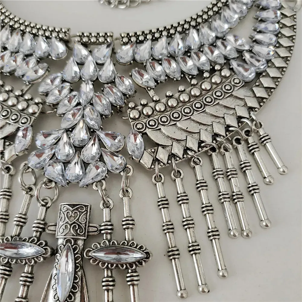 Waves of Shimmer Statement Necklace