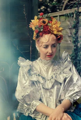 Wild Flower headdress / Autumnal / orange and Yellow