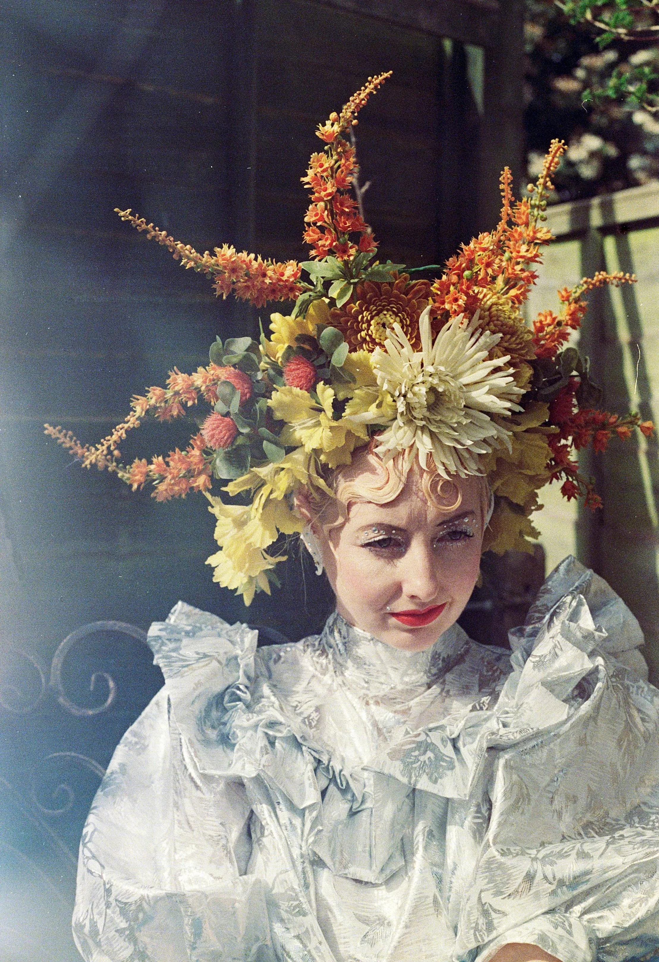 Wild Flower headdress / Autumnal / orange / tribal / flower crown / headdress